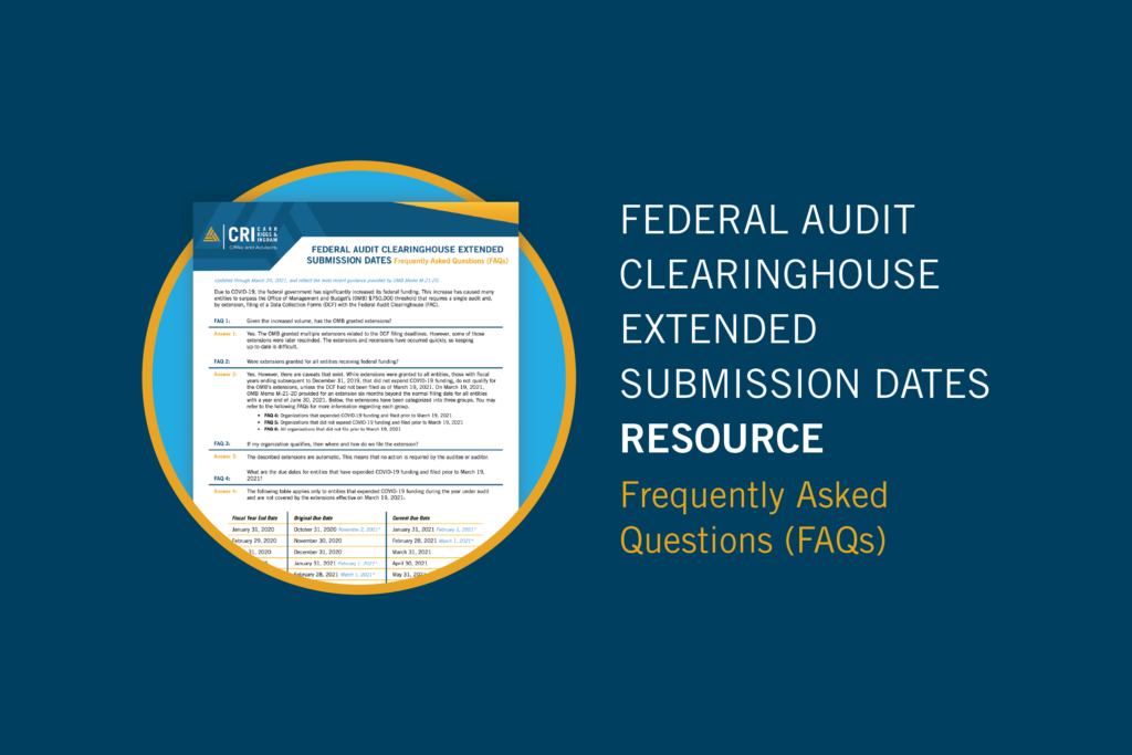 federal audit clearinghouse extended submission dates faqs carr riggs ingram cpas and advisors treasury stock balance sheet operating cash flow statement